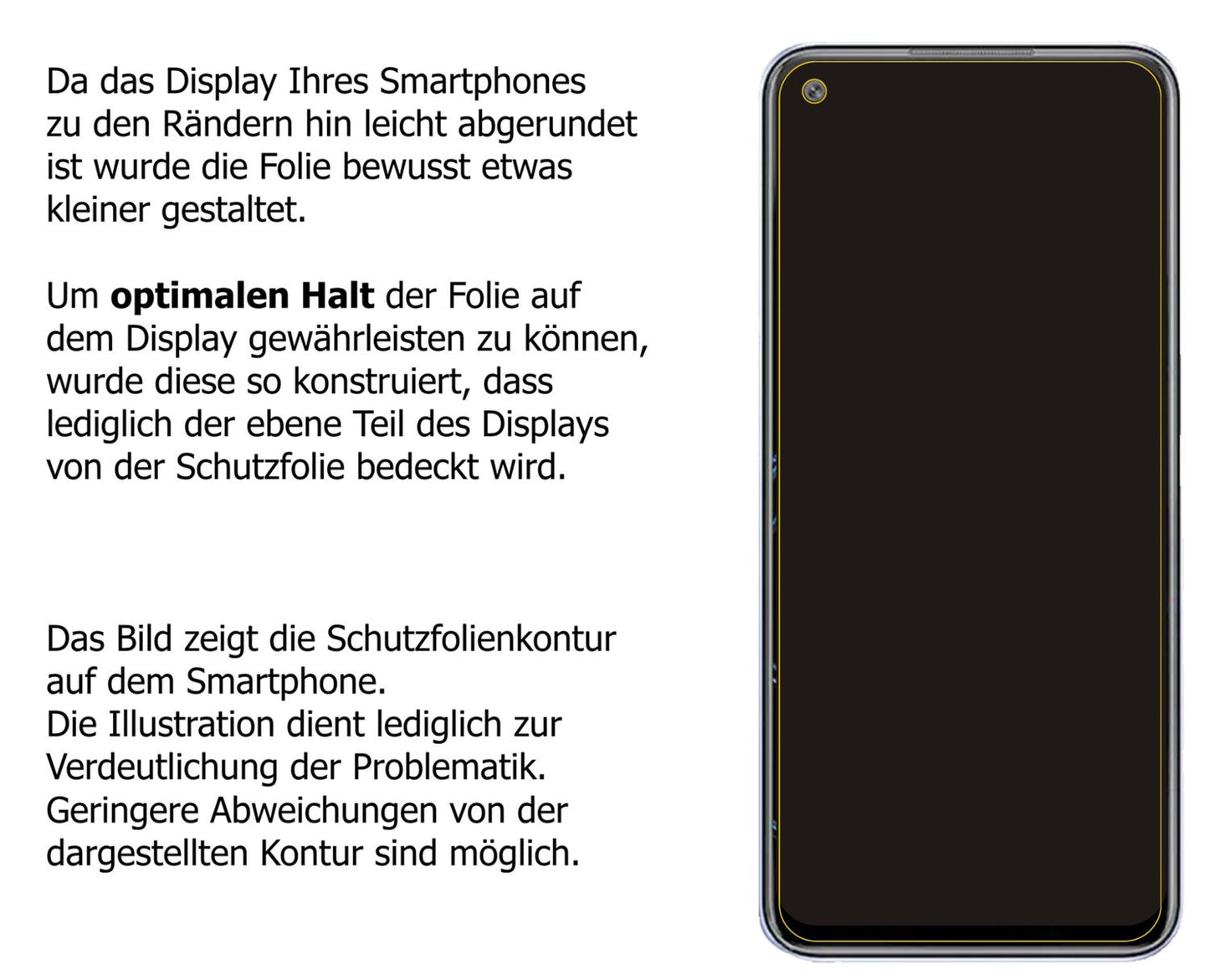 dipos Displayschutz für Oppo K9x, transparente Oberfläche, perfekte Passform auch für die Rundungen