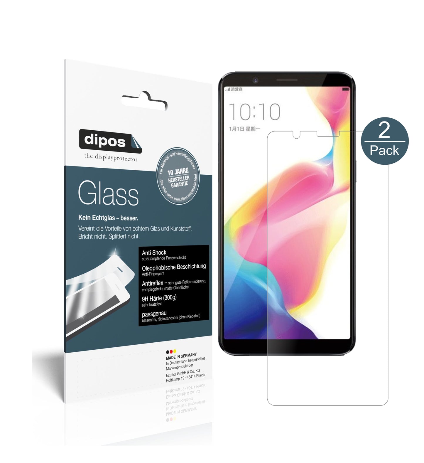 Mattes Panzerglas: Schutz vor Brüchen, Fingerabdrücken und Bildschirmblendung für Oppo-R11s