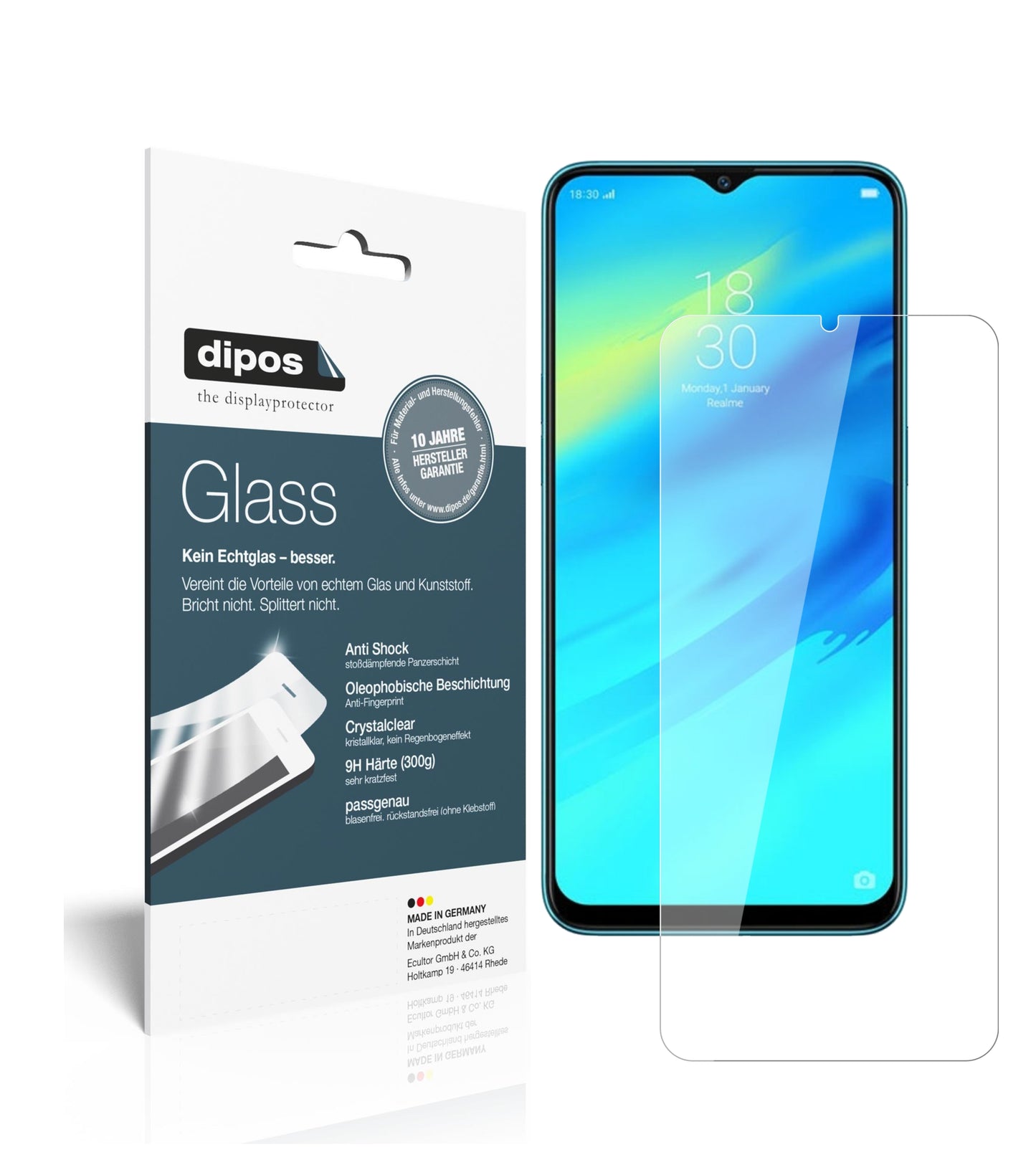 Perfekte Passform und ultimative Qualität: Unser 9H Panzerglas bietet Schutz für Oppo-Realme 2 Pro