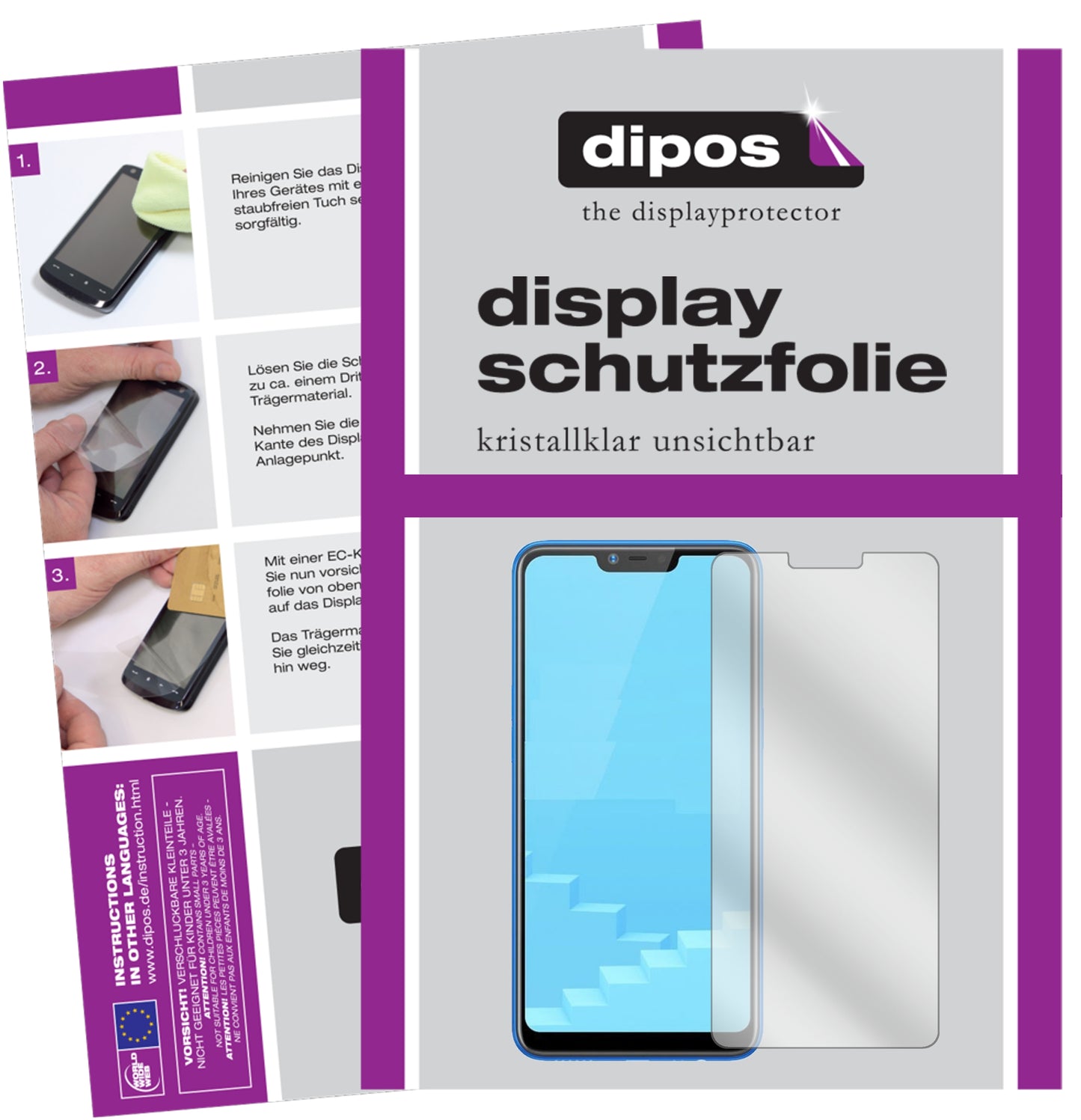 Kristallklare, dünne Schutzfolie: Kratzfest & passgenau für Oppo-Realme C1