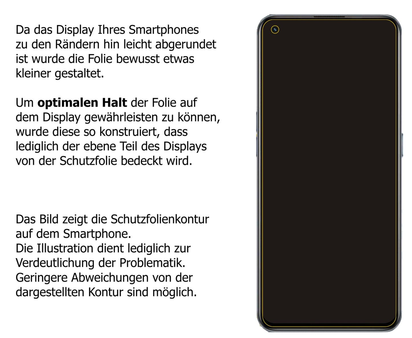 Dünne und klare Folie passend zugeschnitten für Oppo Realme GT Neo Flash