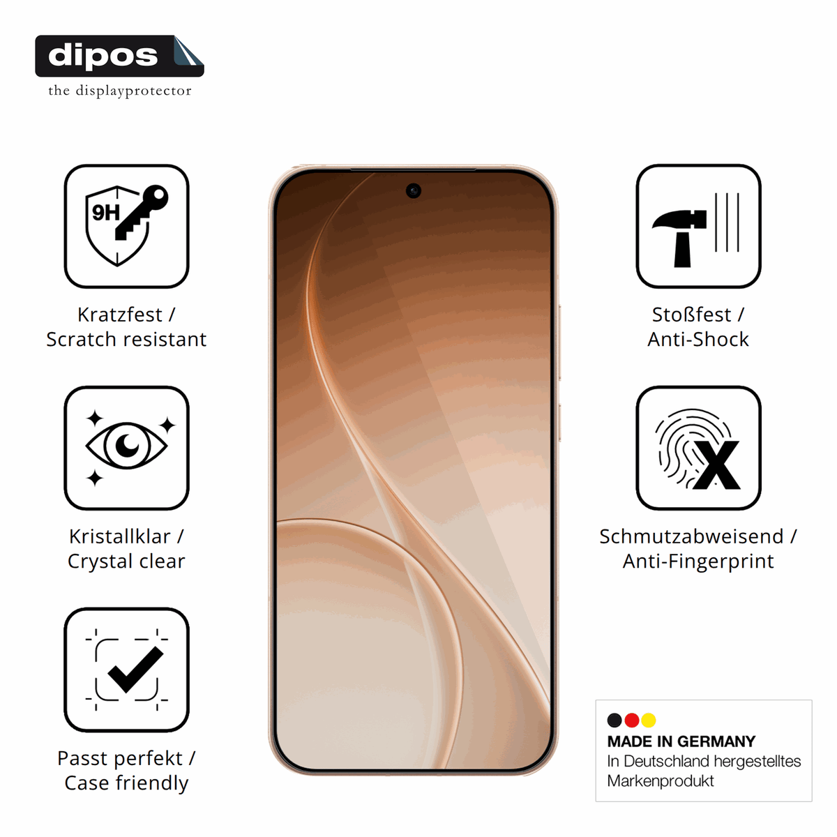 Displayschutz hergestellt in Deutschland, höchste Qualität made in Germany