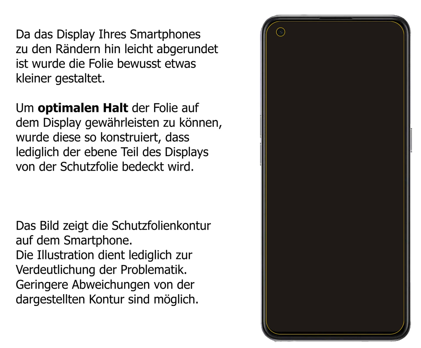 dipos Displayschutz für Oppo Reno5 K, transparente Oberfläche, perfekte Passform auch für die Rundungen