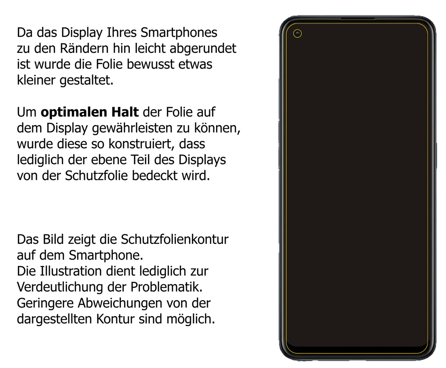Dünne und klare Folie passend zugeschnitten für Oppo Reno6 Z