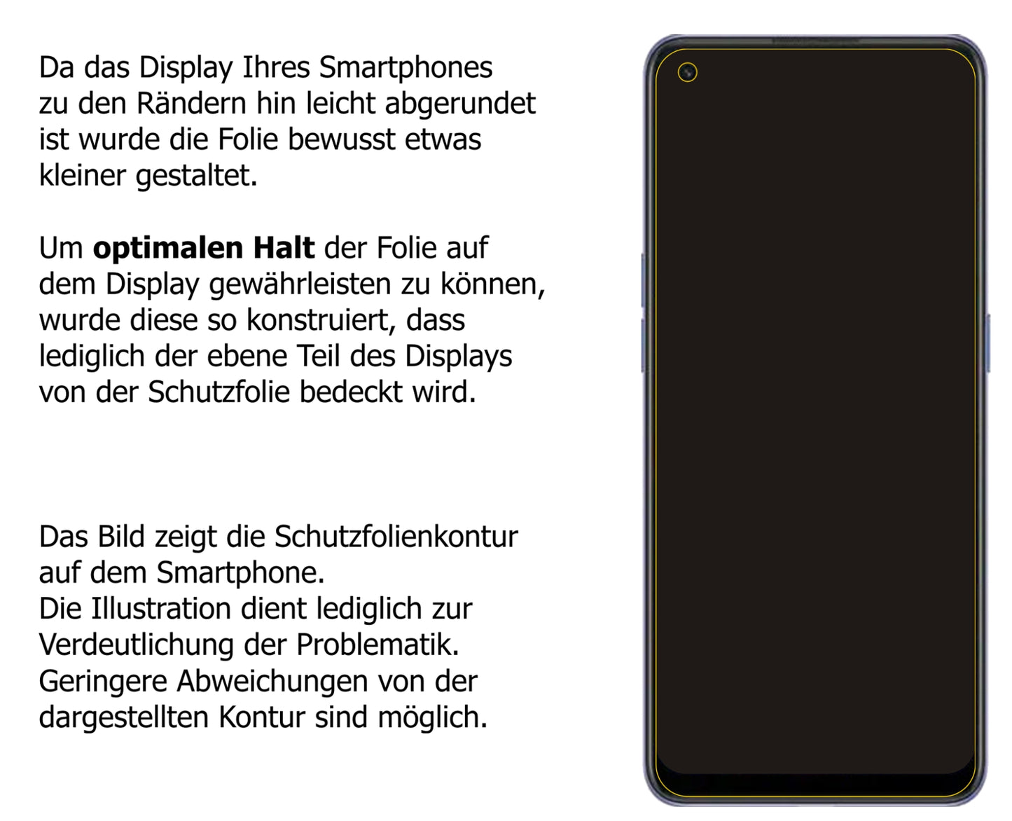 Dünne und klare Folie passend zugeschnitten für Oppo Reno 7 SE