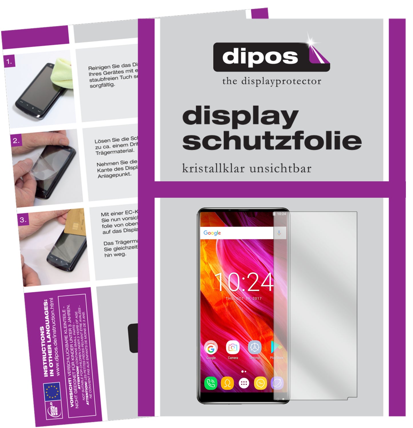 Kristallklare, dünne Schutzfolie: Kratzfest & passgenau für Oukitel-Mix 2
