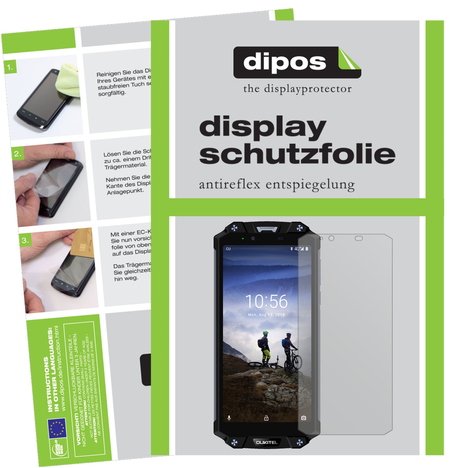 Mattes Panzerglas: Entspiegelte, dünne Folie, Fingerabdruckresistenz und Bildschirmschutz für Oukitel-WP2