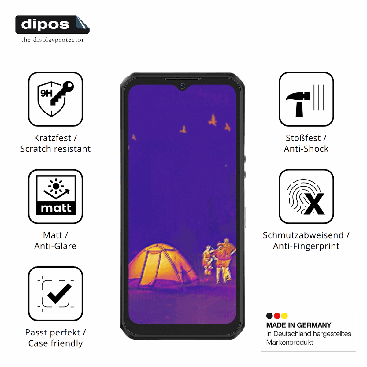 2x Screen Protector for Oukitel WP55 Ultra Outdoor matte Flexible Glass 9H dipos