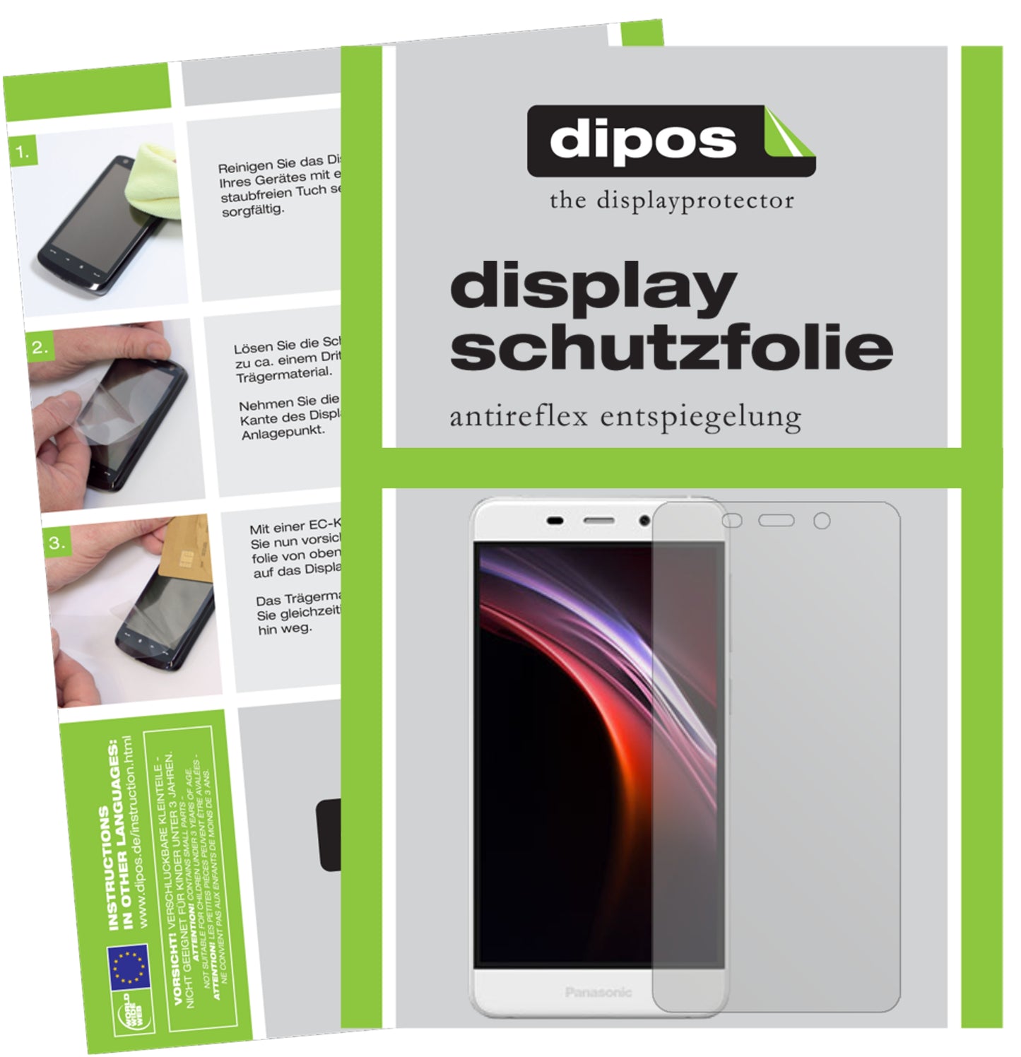 Mattes Panzerglas: Schutz vor Brüchen, Fingerabdrücken und Bildschirmblendung für Panasonic-Eluga Arc 2