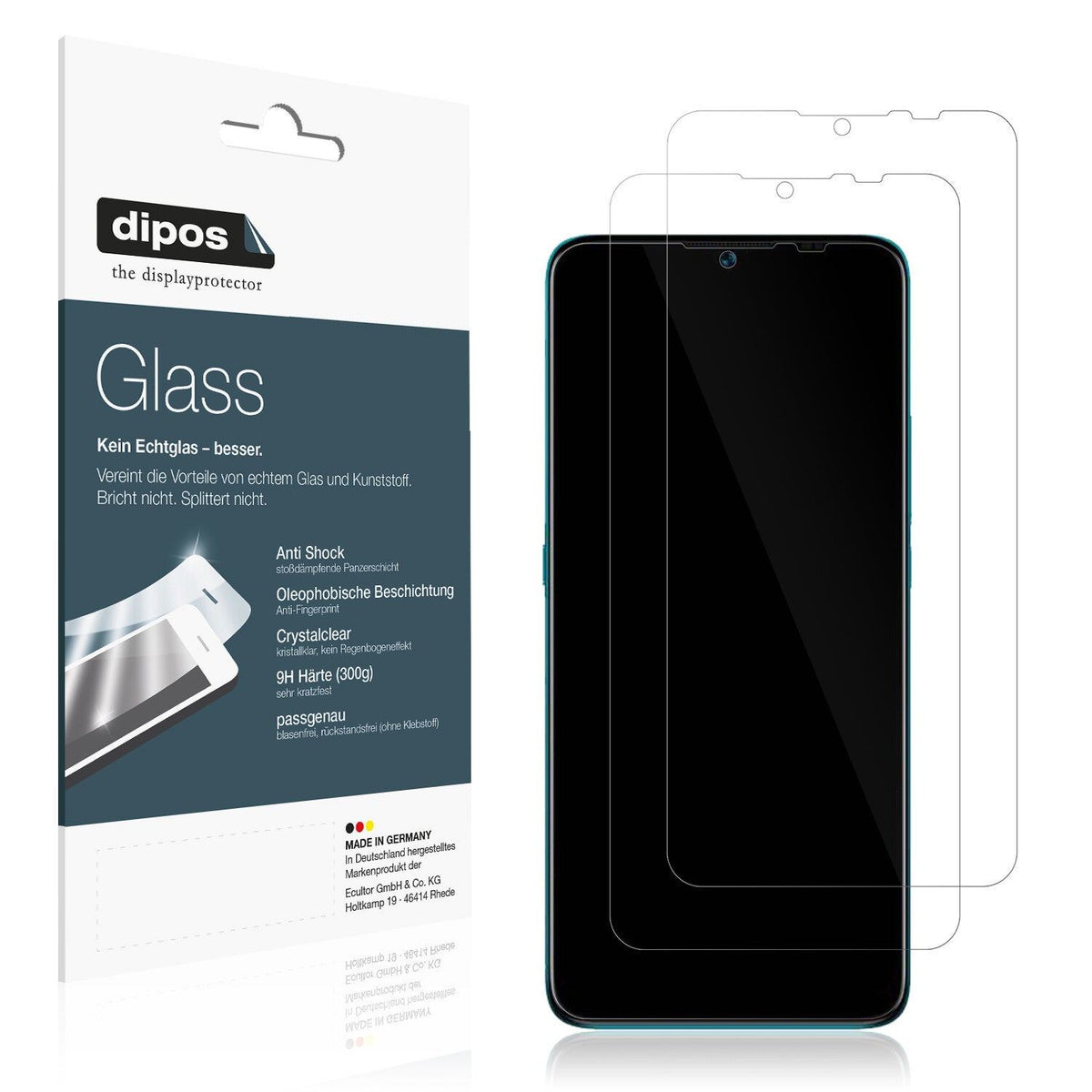 Klare Displayschutzfolie von dipos passend für Symphony i32, 9H kratzfest und blasenfrei montiert