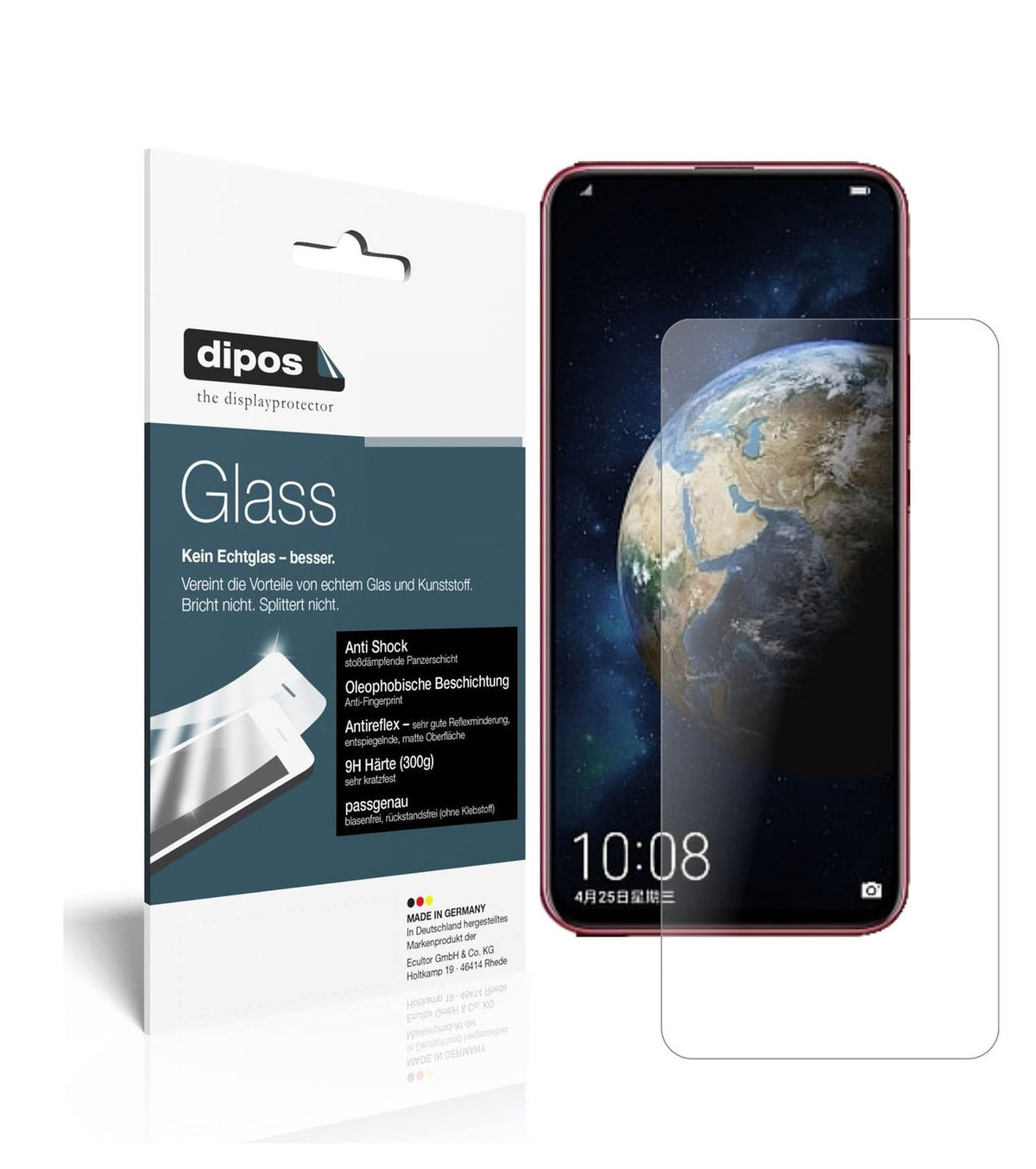 Matte Displayschutzfolie von dipos passend für Honor Magic 2, 9H kratzfest und blasenfrei montiert