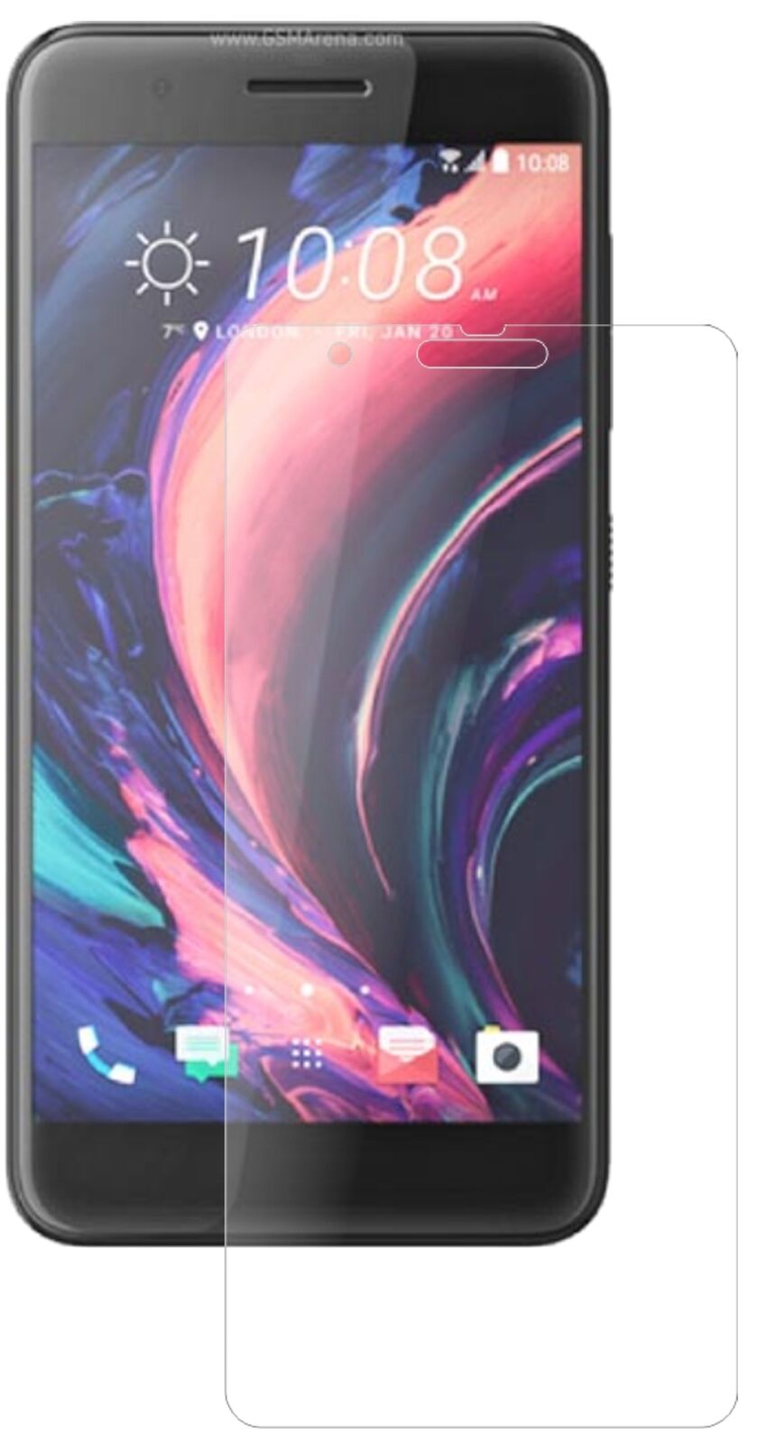 Matte Displayschutzfolie von dipos passend für HTC One X10, 9H kratzfest und blasenfrei montiert