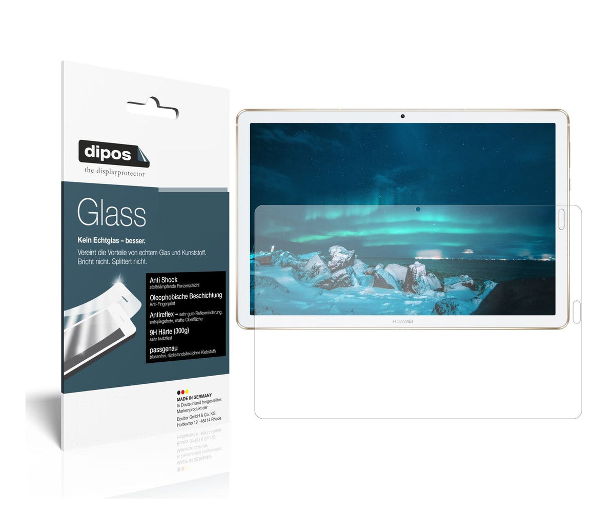 Matte Displayschutzfolie von dipos passend für Huawei MediaPad M6 10.8 Zoll, 9H kratzfest und blasenfrei montiert