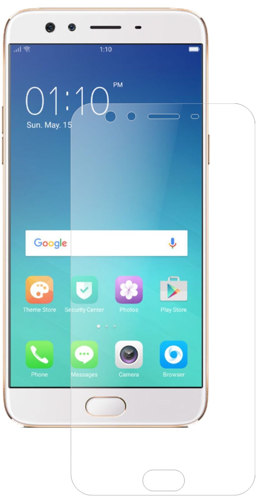 Matte Displayschutzfolie von dipos passend für Oppo F3 Plus, 9H kratzfest und blasenfrei montiert
