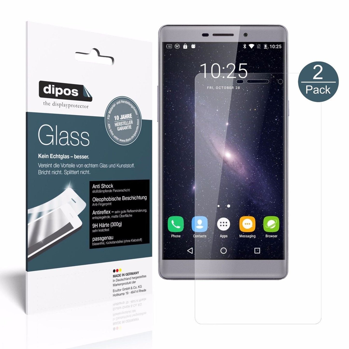 Matte Displayschutzfolie von dipos passend für VKWORLD T1 Plus, 9H kratzfest und blasenfrei montiert