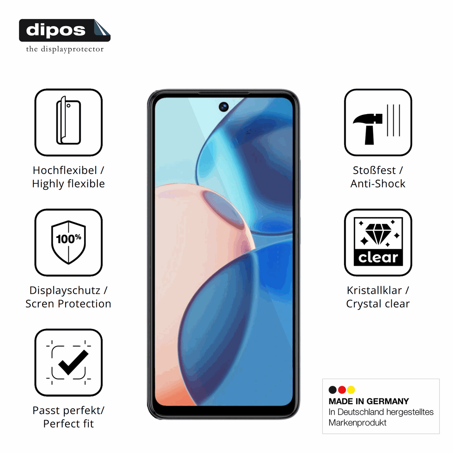 Displayschutz hergestellt in Deutschland, höchste Qualität made in Germany