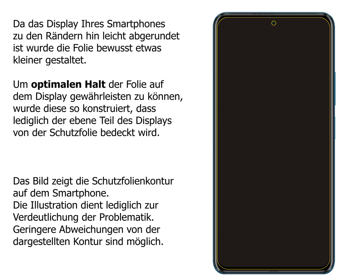 dipos Displayschutz für Poco F3, mattierte Oberfläche, robuste Festigkeit und perfekte Passform