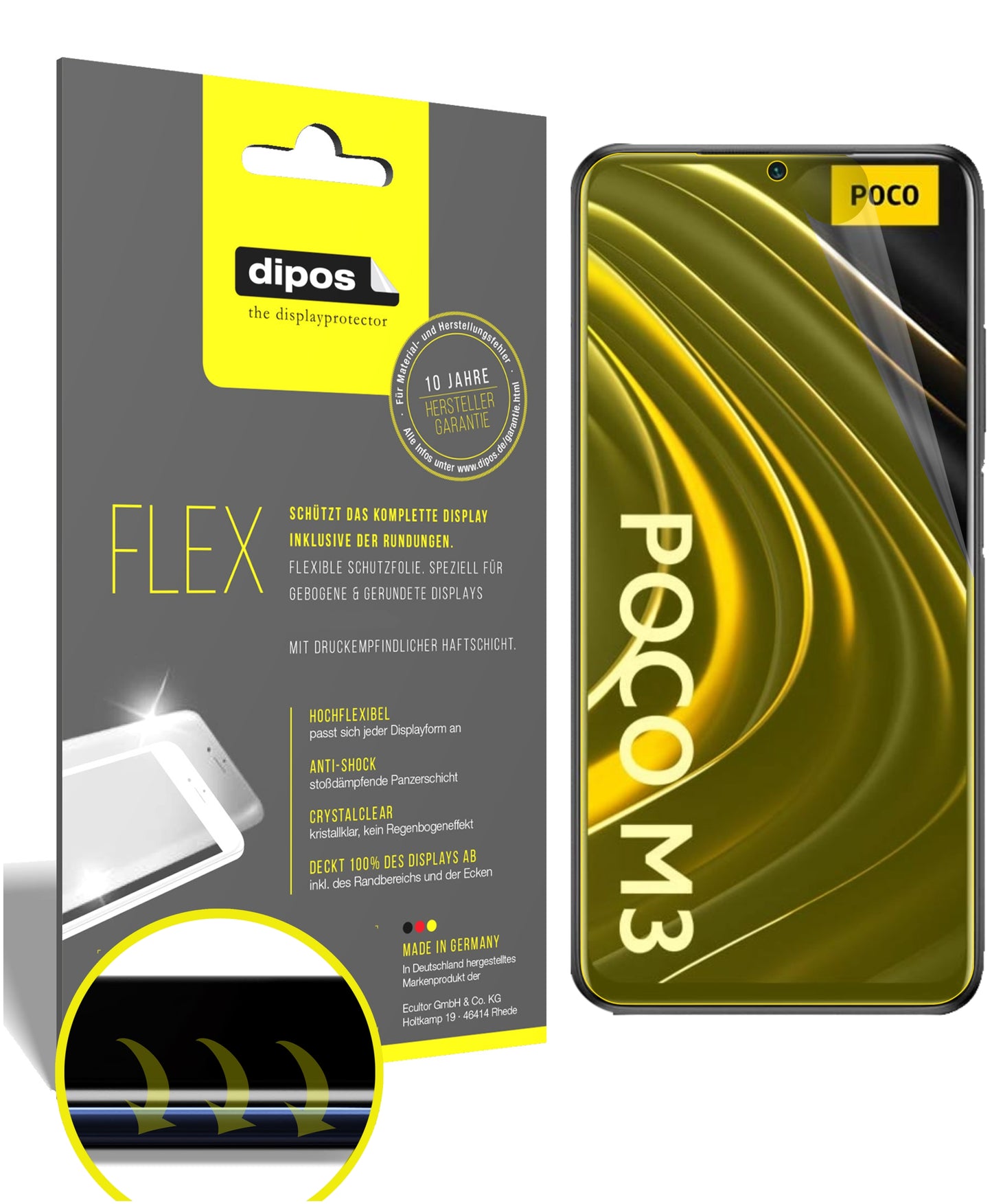 3D Full Cover Displayschutzfolie: Case-freundlicher Schutz mit perfekter Passform für dein Display.