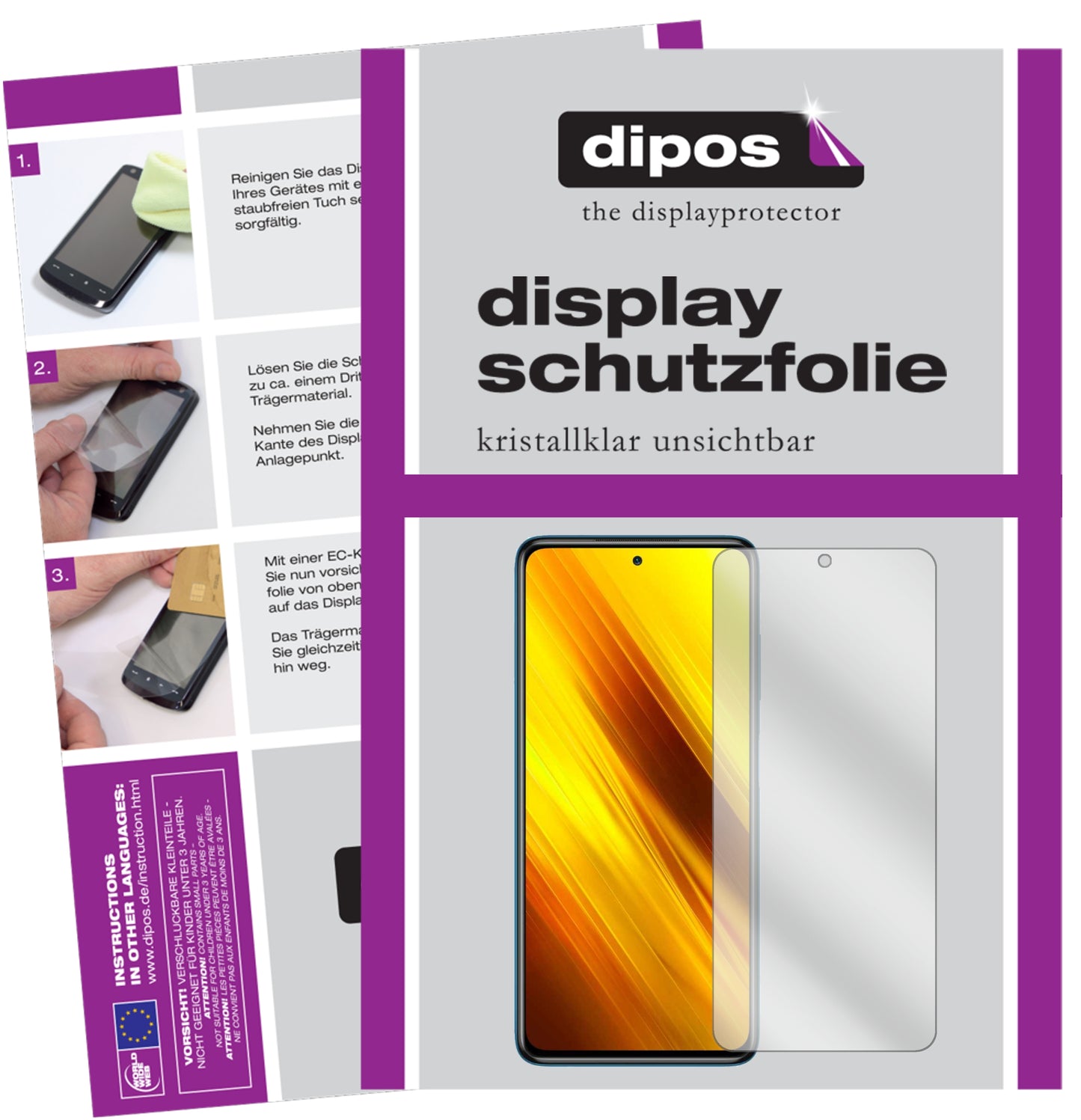 Kristallklare, dünne Schutzfolie: Kratzfest & passgenau für Poco-X3 NFC