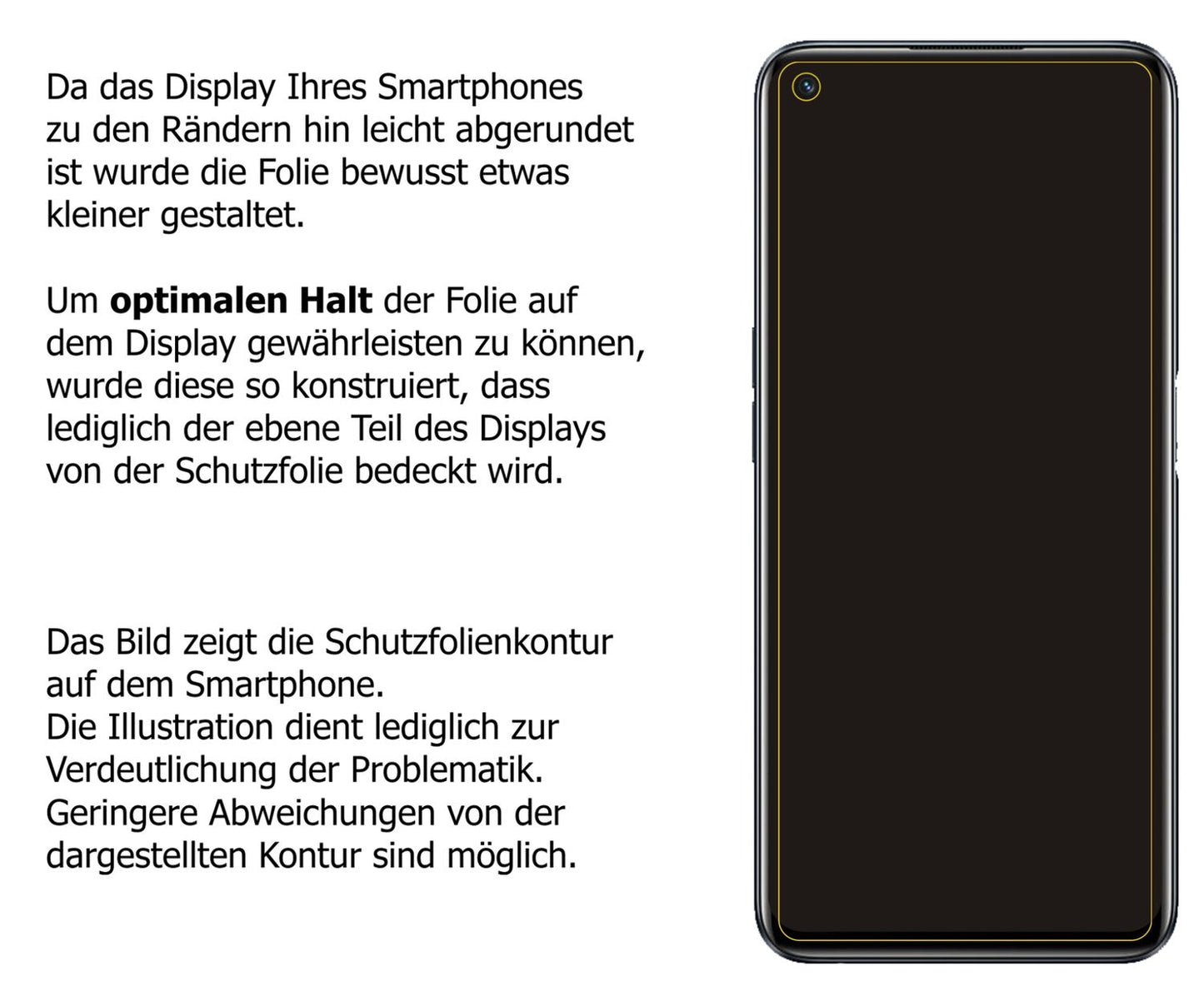 Privatsphäre-Schutz durch Sichtschutz-Folie passend zugeschnitten für Realme 9i