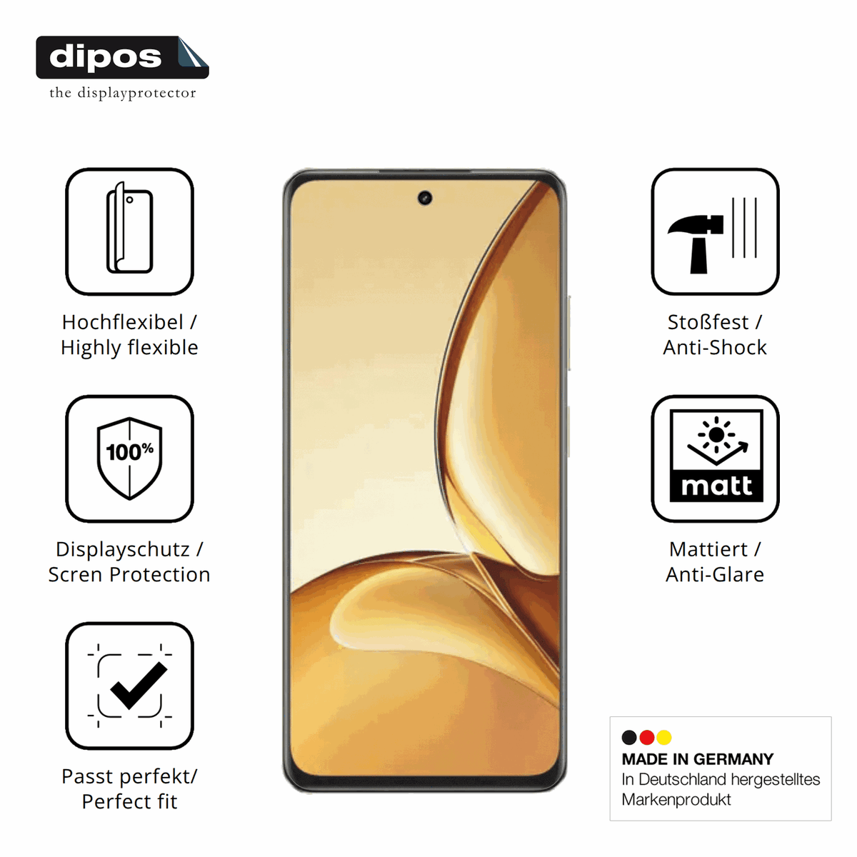 Displayschutz hergestellt in Deutschland, höchste Qualität made in Germany