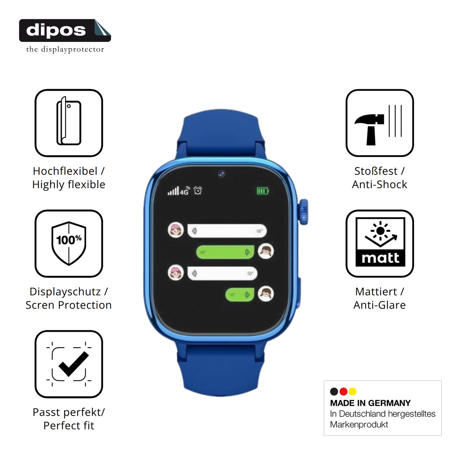 Displayschutz hergestellt in Deutschland, höchste Qualität made in Germany