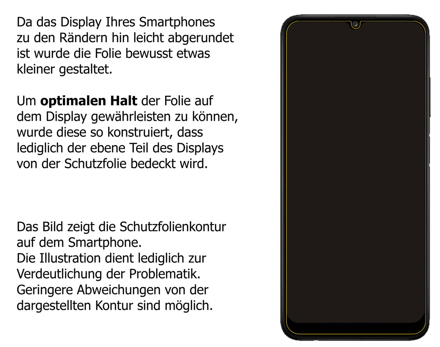 Privatsphäre-Schutz durch Sichtschutz-Folie passend zugeschnitten für Samsung Galaxy A03