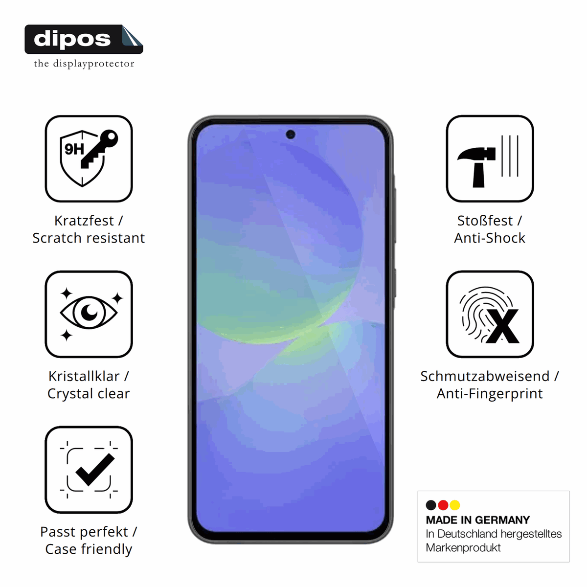 Displayschutz hergestellt in Deutschland, höchste Qualität made in Germany