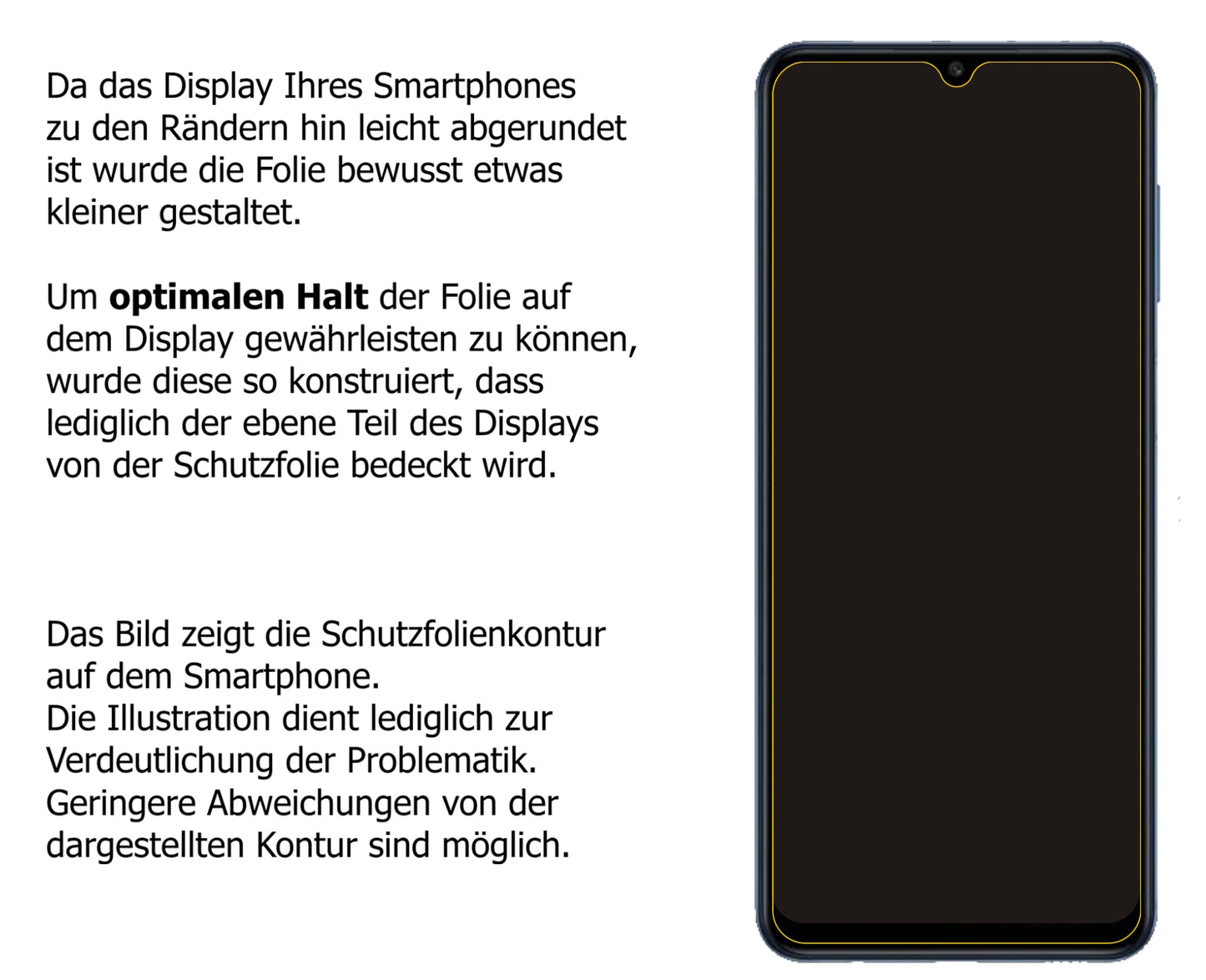 Blickschutzfolie für Samsung Galaxy M12 matt Schutzfolie Privacy