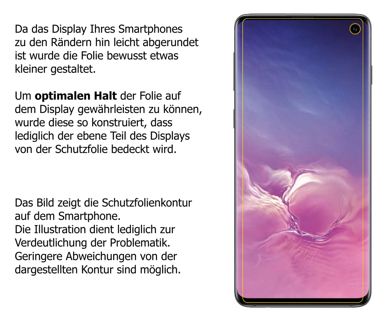 2x Schutzfolie matt für Samsung Galaxy S10 Display-Schutzfolie