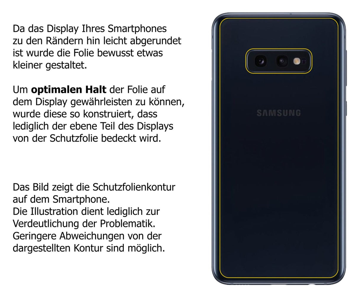6x Screen Protector for Samsung Galaxy S10e back Protection Anti Glare dipos