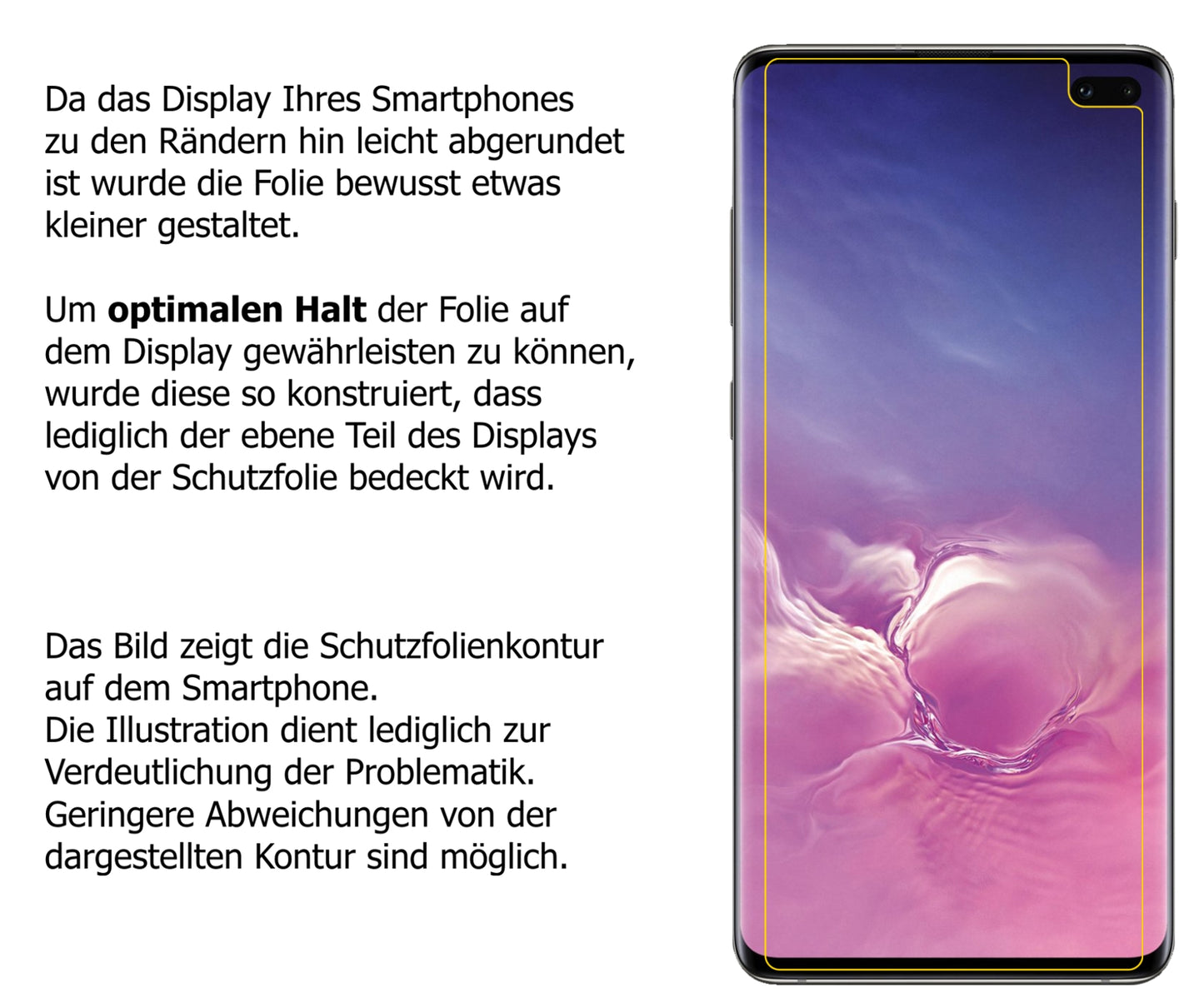 4x Schutzfolie matt für Samsung Galaxy S10 Plus Display-Schutzfolie