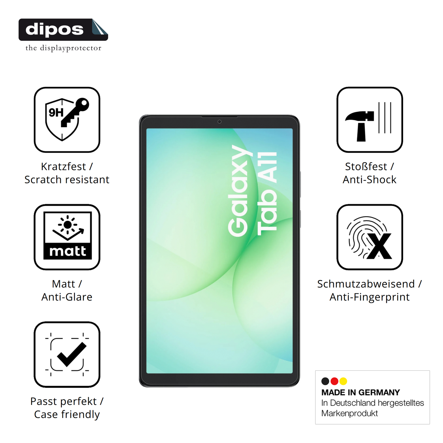 Displayschutz hergestellt in Deutschland, höchste Qualität made in Germany