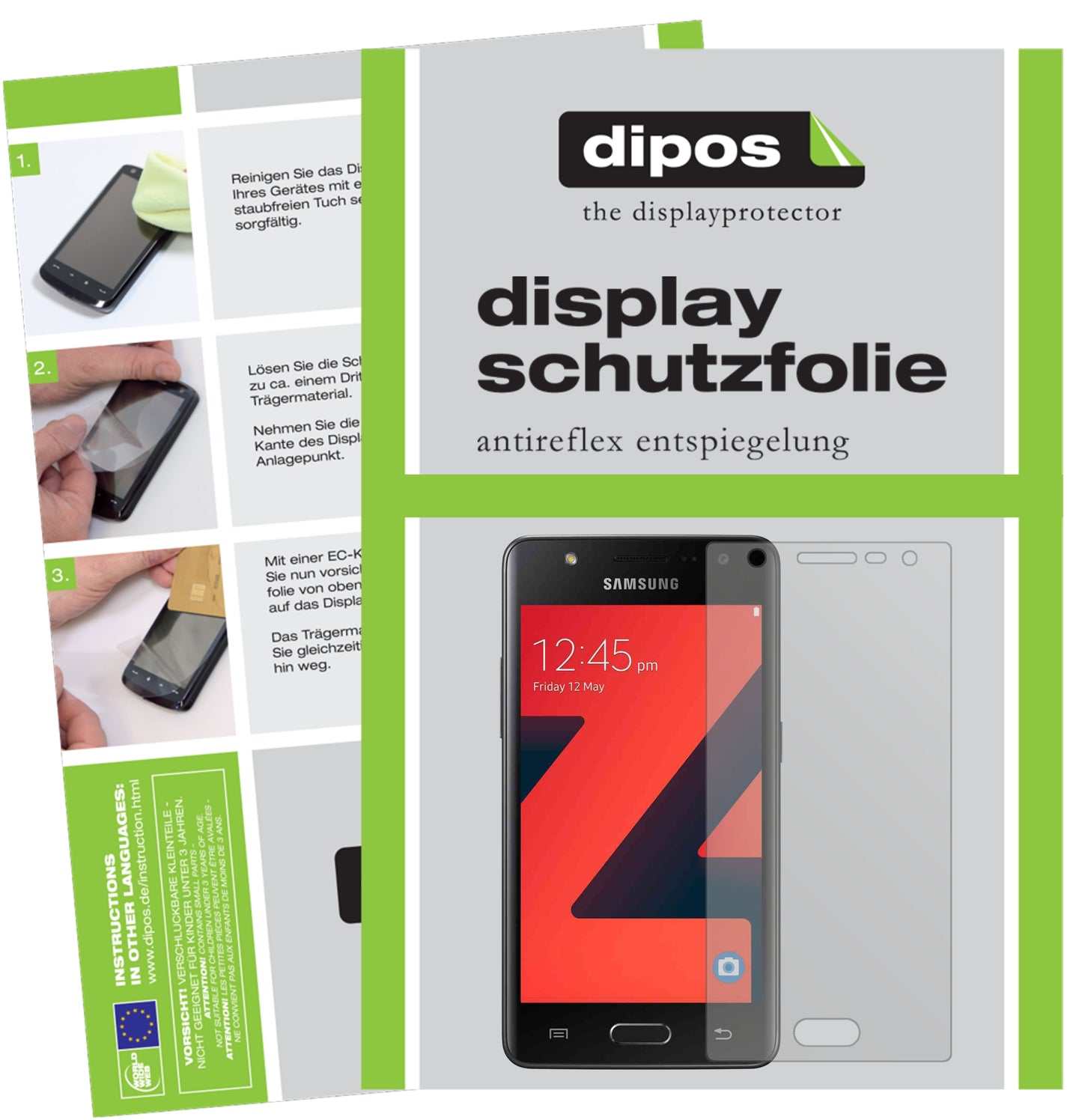 Mattes Panzerglas: Entspiegelte, dünne Folie, Fingerabdruckresistenz und Bildschirmschutz für Samsung-Z4