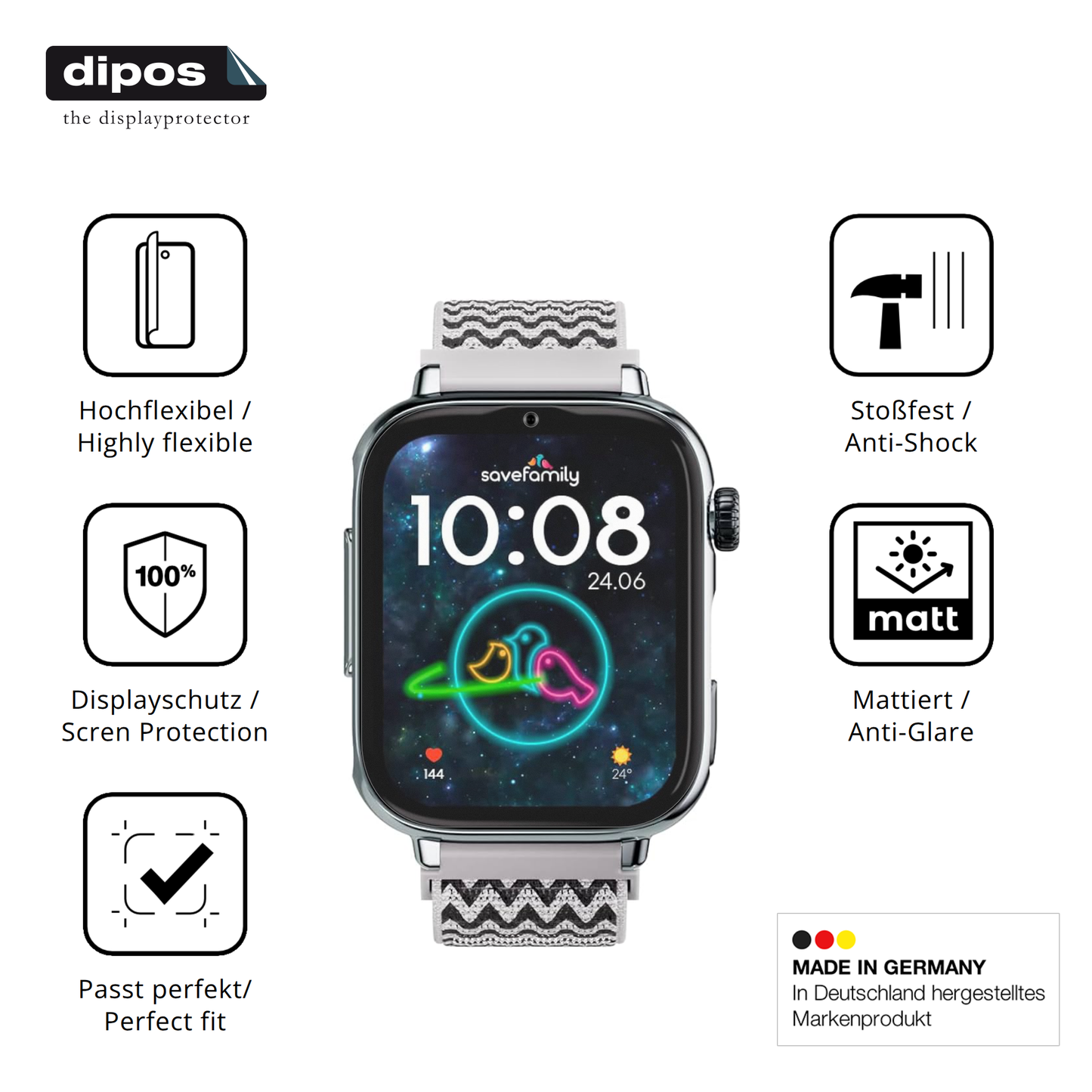 Displayschutz hergestellt in Deutschland, höchste Qualität made in Germany