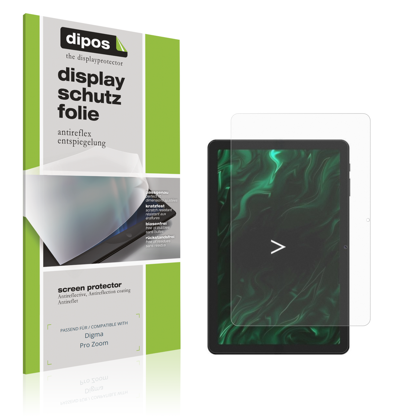 Matte Displayschutzfolie von dipos passend für Digma Pro Zoom, präziser Zuschnitt und blasenfrei montiert