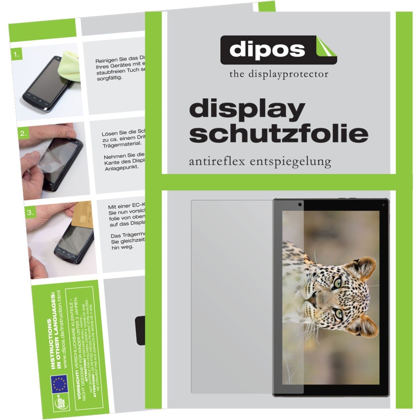 Matte Displayschutzfolie von dipos passend für Endeavour 101G Blaupunkt, präziser Zuschnitt und blasenfrei montiert