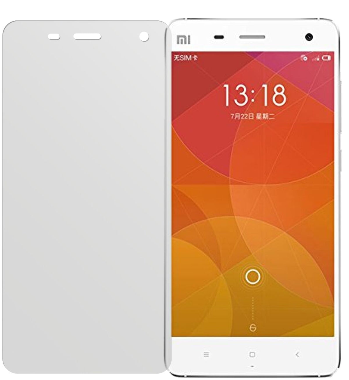 Matte Displayschutzfolie von dipos passend für Mi4 Xiaomi, präziser Zuschnitt und blasenfrei montiert