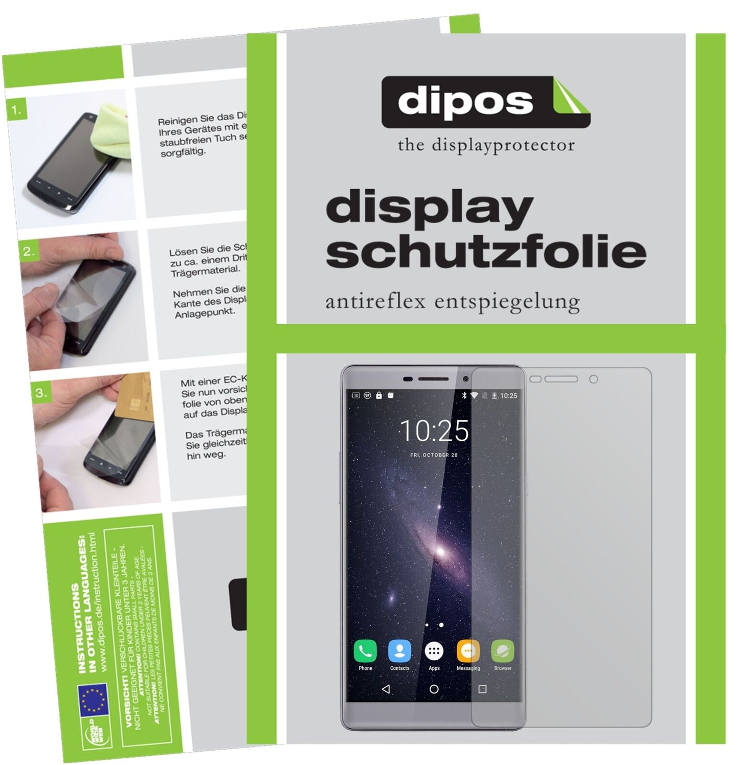 Matte Displayschutzfolie von dipos passend für VKWORLD T1 Plus, präziser Zuschnitt und blasenfrei montiert