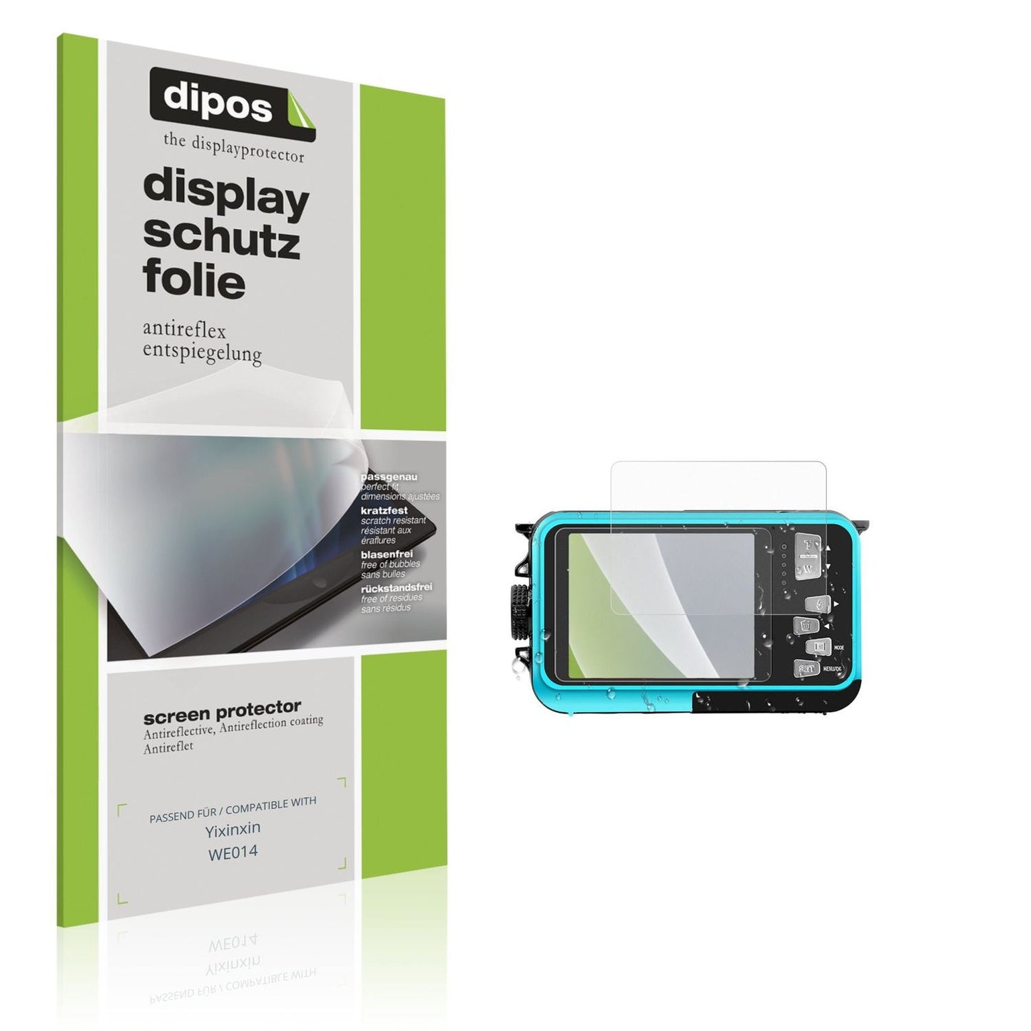 Matte Displayschutzfolie von dipos passend für Yixinxin WE014, präziser Zuschnitt und blasenfrei montiert