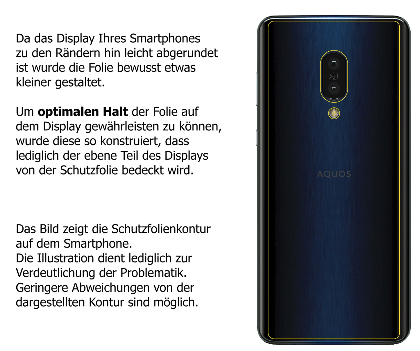 Dünne und klare Folie passend zugeschnitten für Sharp Aquos Zero 2 Rückseite