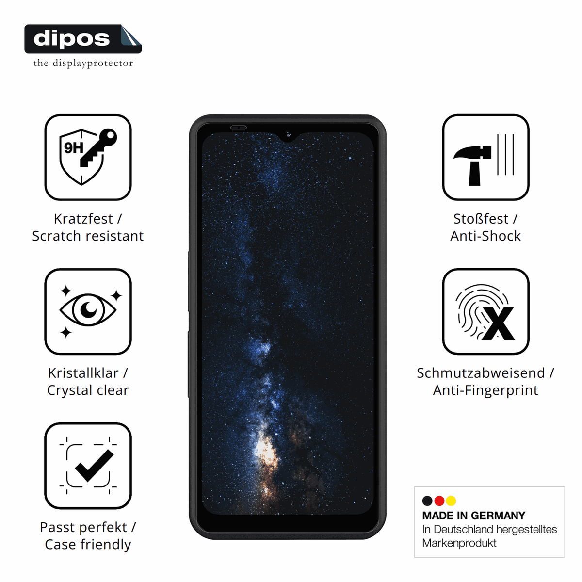 Displayschutz hergestellt in Deutschland, höchste Qualität made in Germany