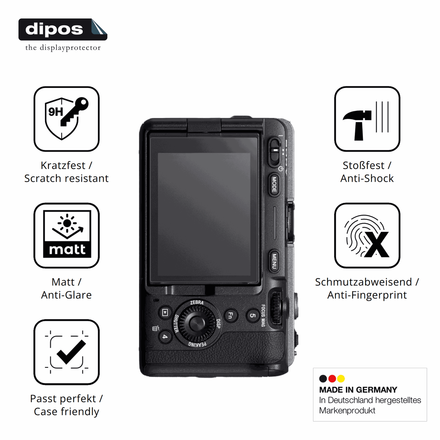2x Screen Protector for Sony FX3A matte Flexible Glass 9H dipos