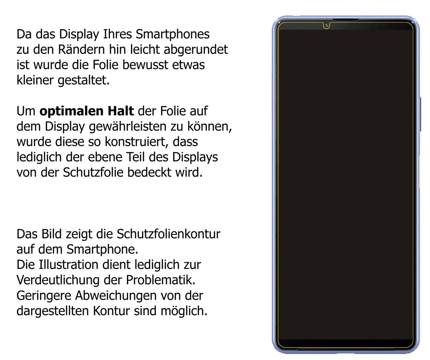 Dünne und klare Folie passend zugeschnitten für Sony Xperia 10 III