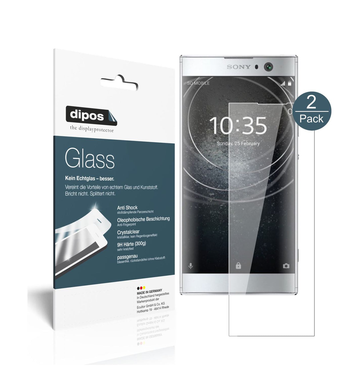 Perfekte Passform und ultimative Qualität: Unser 9H Panzerglas bietet Schutz für Sony-Xperia XA2