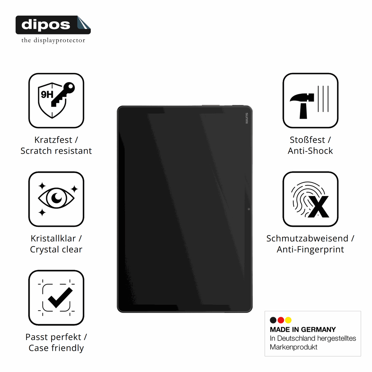 Displayschutz hergestellt in Deutschland, höchste Qualität made in Germany