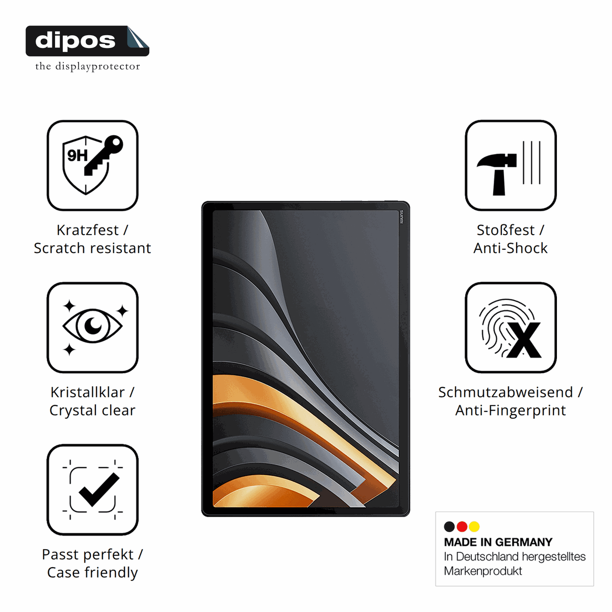 Displayschutz hergestellt in Deutschland, höchste Qualität made in Germany