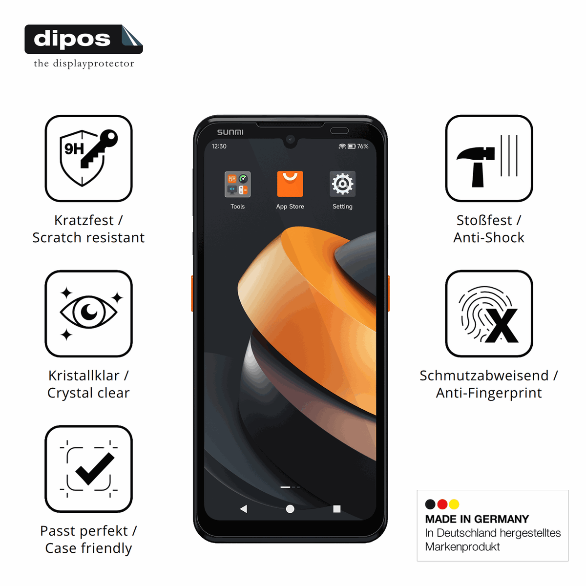 Displayschutz hergestellt in Deutschland, höchste Qualität made in Germany