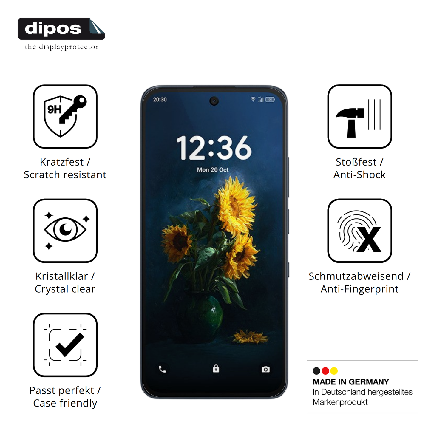Displayschutz hergestellt in Deutschland, höchste Qualität made in Germany