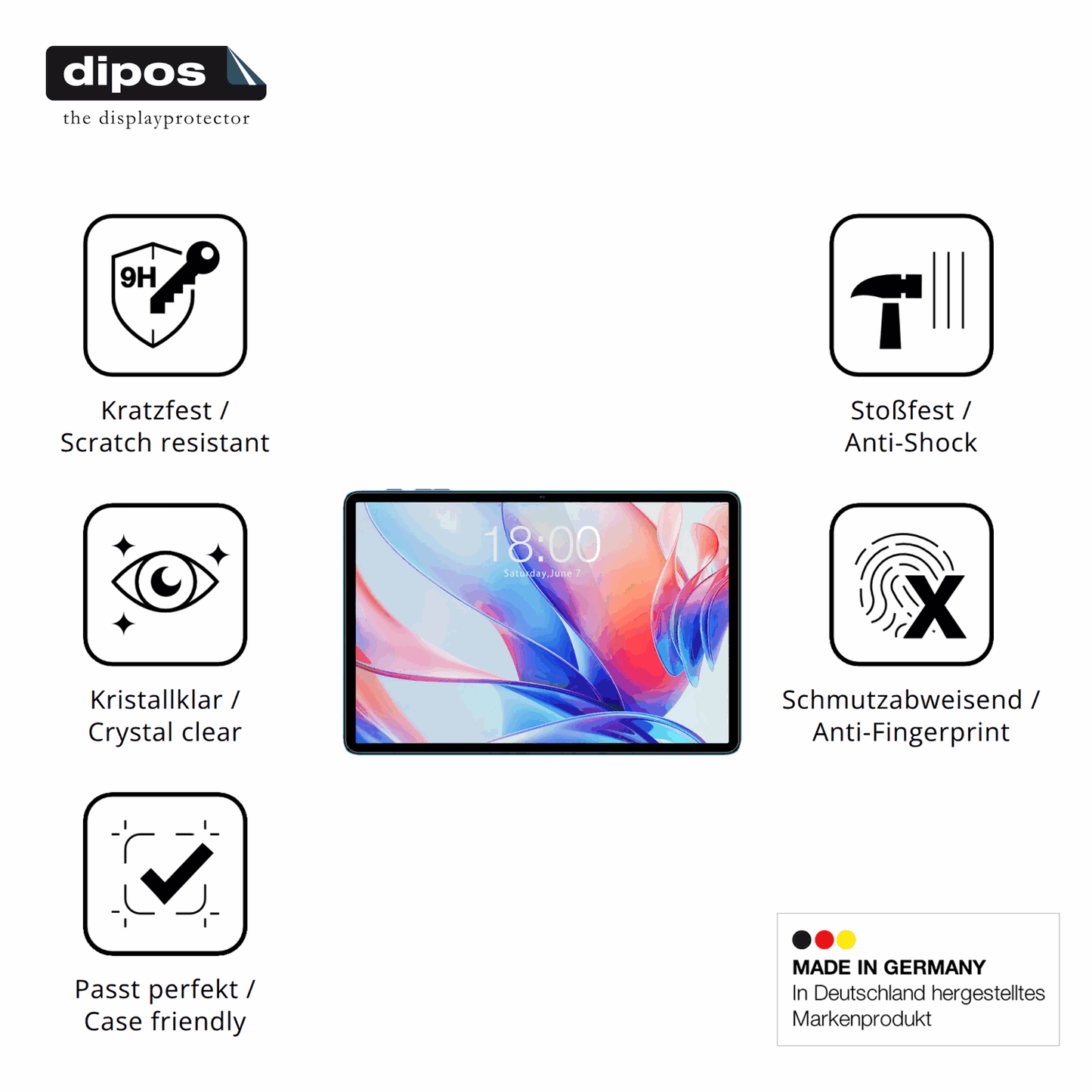 2x Screen Protector for Teclast P30 Flexible Glass 9H dipos